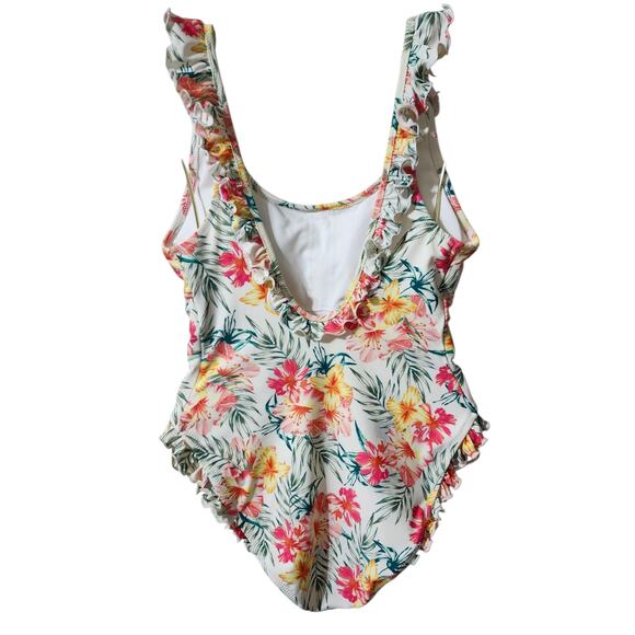 Coco Rave Rio or Bust! Jacey Ruffle Scoop One Piece Swimsuit Large - Picture 7 of 10